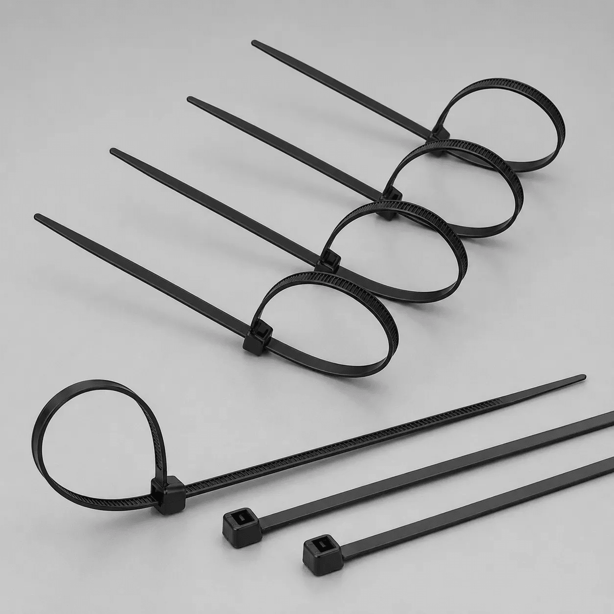500 X Black Nylon Cable Ties Zip Ties UV Stabilised Nylon 66 - Fast Fridgespares