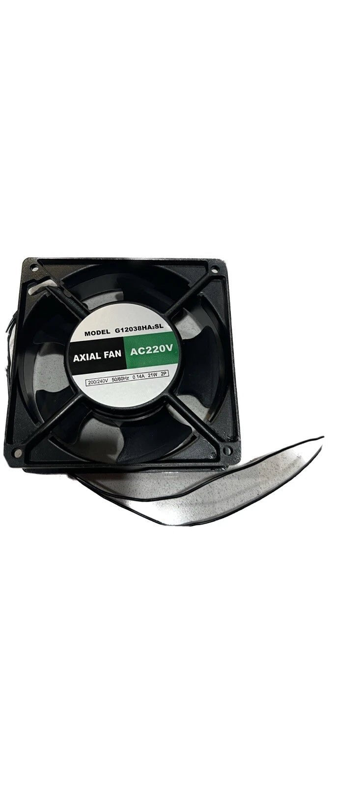 Axial Fan AC220V MODEL G12038HA2SL 200/240V 50/60HZ 0.14A 21W 2P - Fast Fridgespares