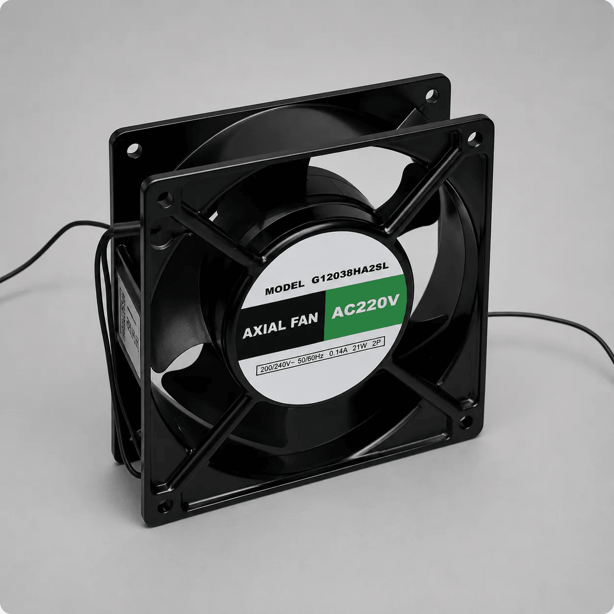 Axial Fan AC220V MODEL G12038HA2SL 200/240V 50/60HZ 0.14A 21W 2P - Fast Fridgespares