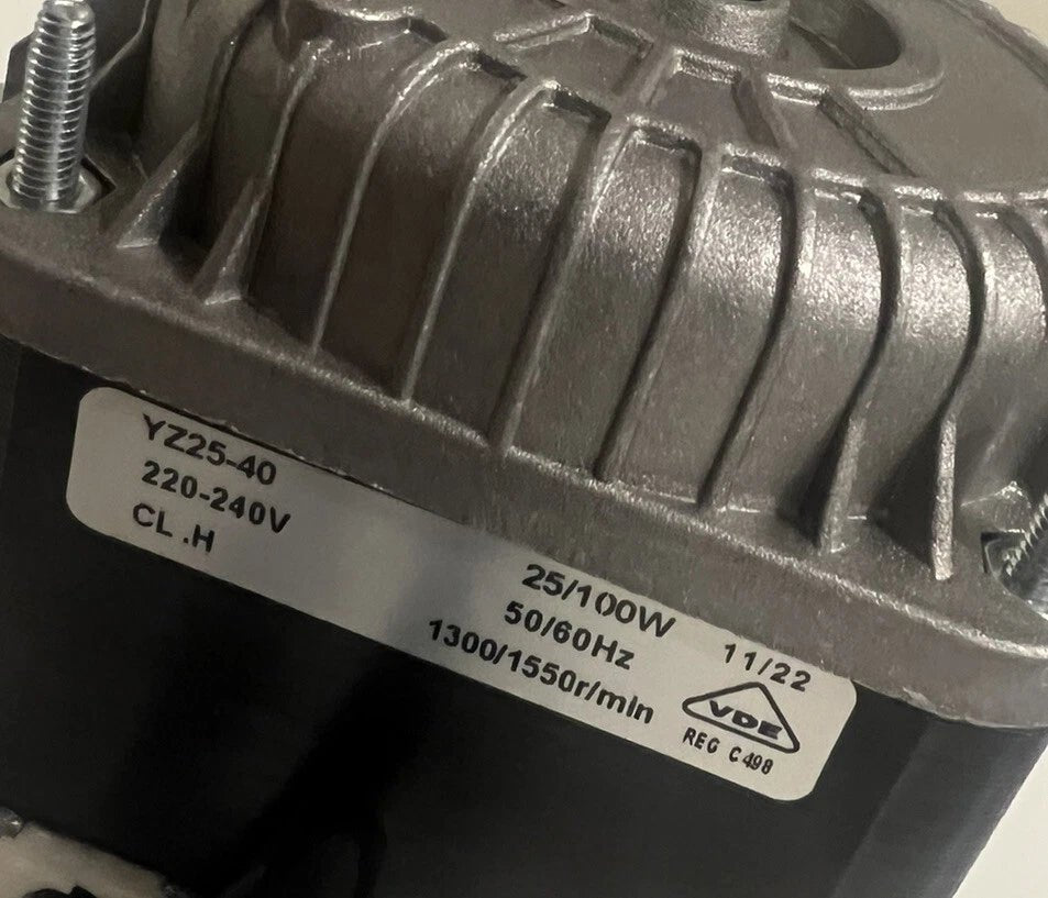 Commercial Refrigeration Condenser Fan Motor 25W 1300/1550RPM CL. H - Fast Fridgespares