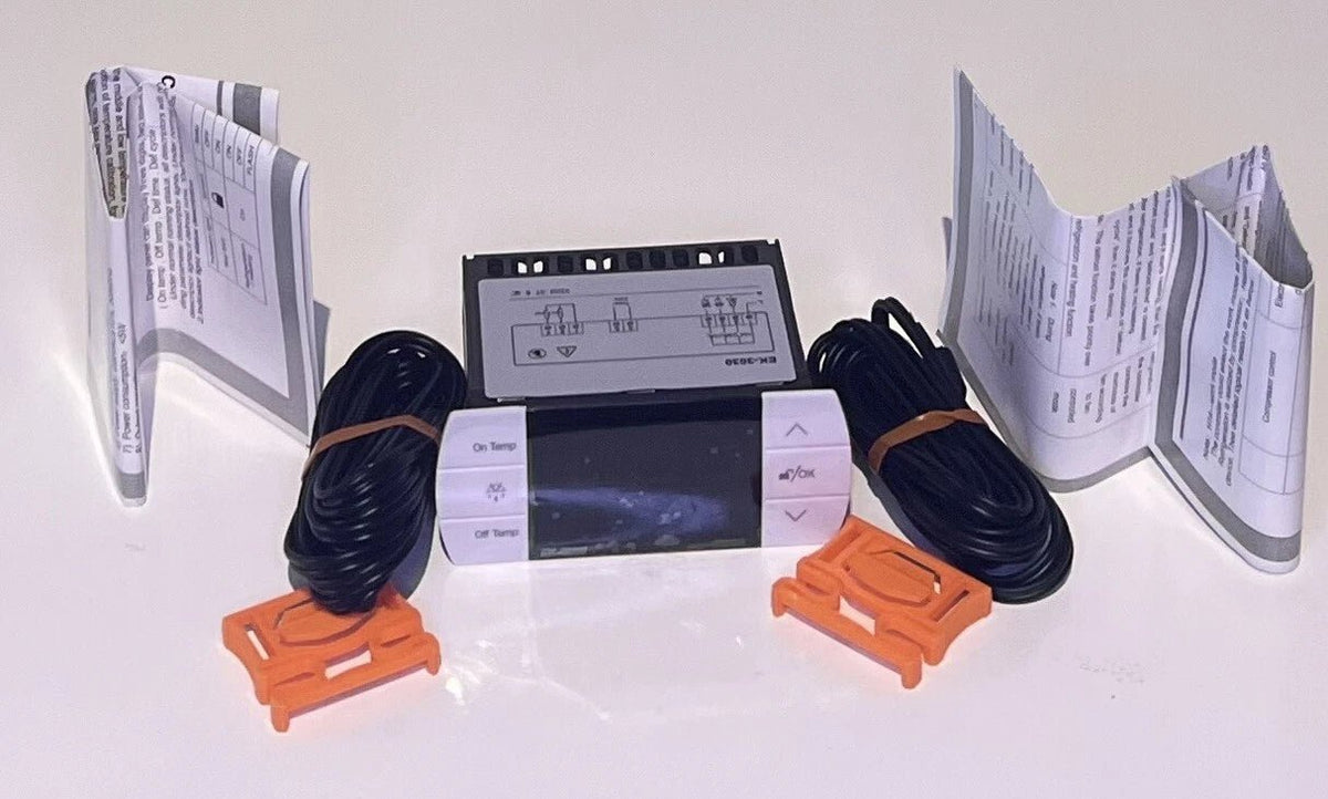 TEMPERATURE CONTROLLER DIGITAL DISPLAY EK-3030 LOW TEMP & MEDIUM TEMP, COOLROOM - Fast Fridgespares